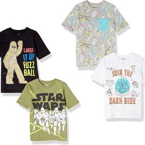 Disney  Marvel Star Wars Boys Short-Sleeve T-Shirts Multipacks 4 XXL NWT